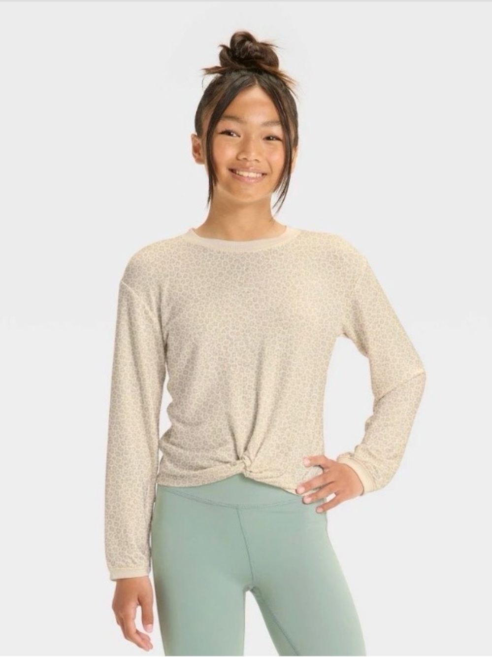 All in Motion Girl French Terry Crewneck Sweatshirt